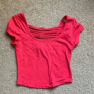 Coral crop top